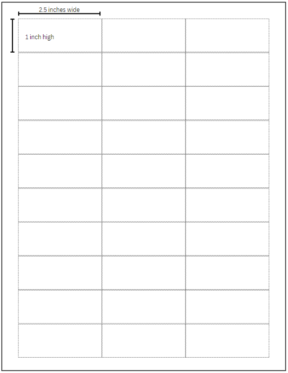 16LP Blank Laser Print Label