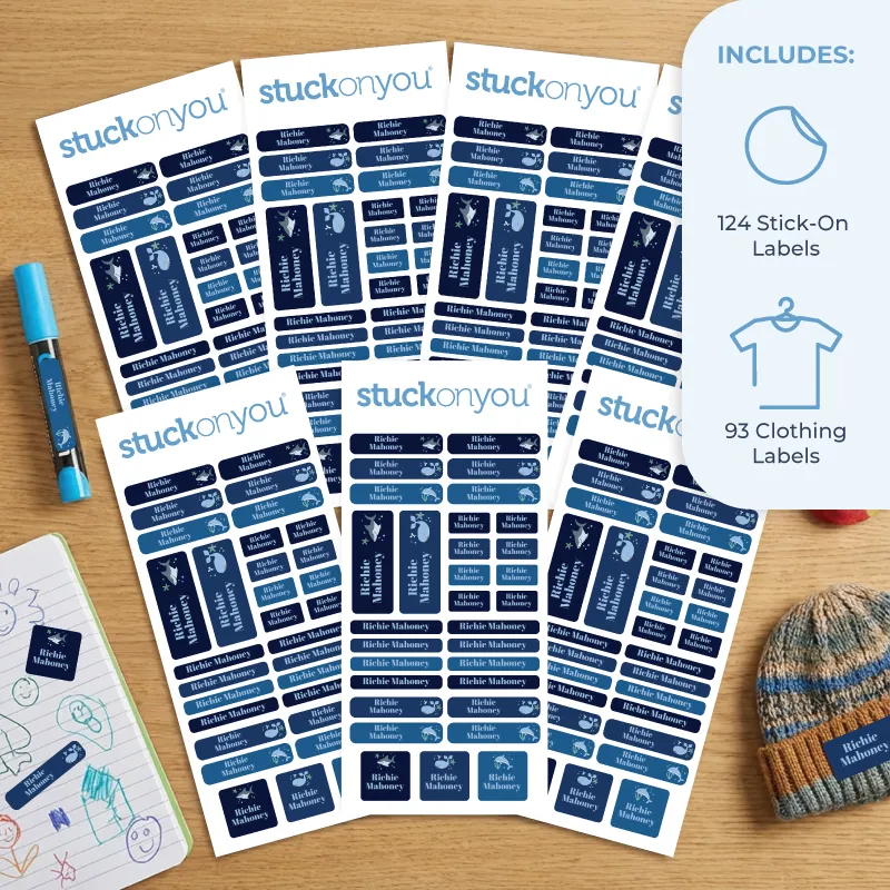 Name Labels Pack - 200+ Mixed Labels
