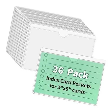 Pack of 36 Clear Adhesive Pouches Label Pockets for Office Warehouse and Home Organization with Clear Views Features, Size: 10