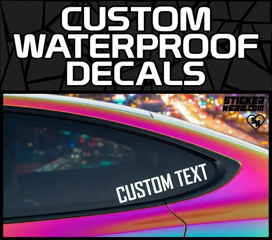 Custom Waterproof Car Lettering Decals