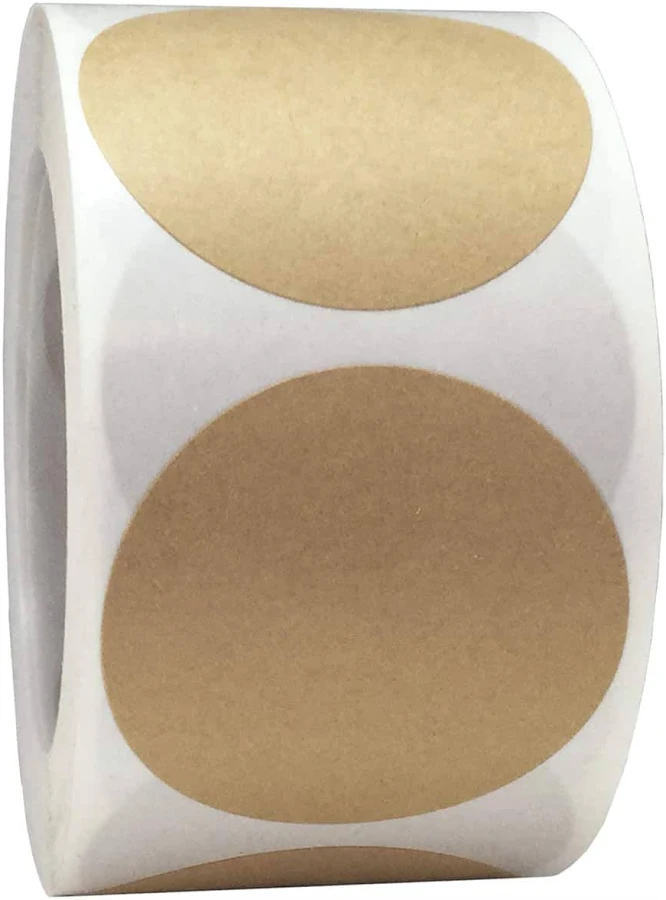 Kraft Paper Stickers 2.5" Round QTY 500 | Wholesale Labels | InStockLabels