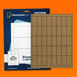 Kraft Labels 1" x 2" Brown