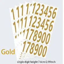 3-inch large size digital sticker office sticker, Vinyl numbers 3 inches, Mailbo