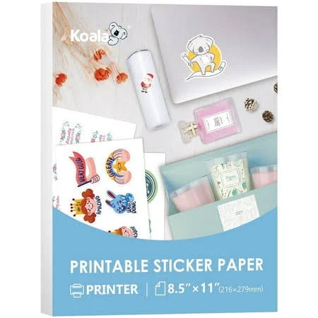 Koala Printable Vinyl Sticker Paper Glossy Laser Sheets