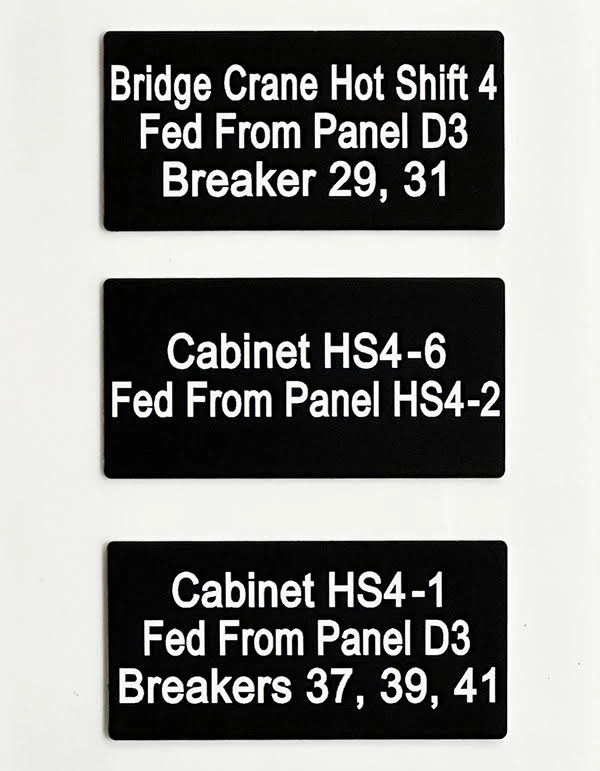 Custom Engraved Labels With Adhesive Back 3x1.5