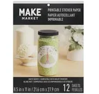 Printable 8.5"" x 11"" Sticker Paper by Make Market