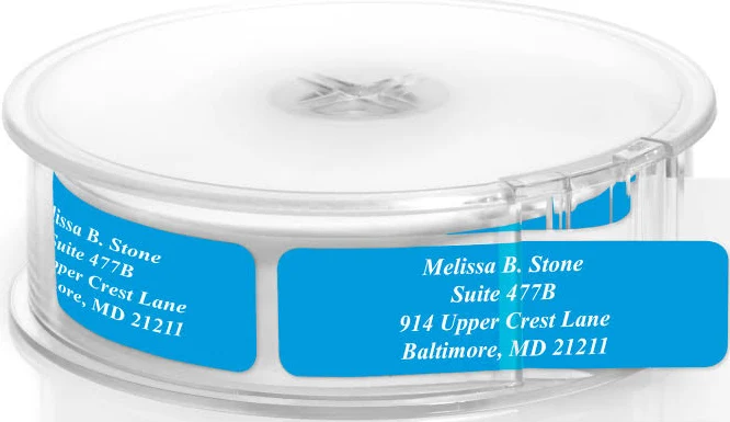 250 Personalized Grey Rolled Address Labels with White Print | Current Labels