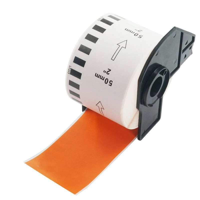 Brother DK-2223 Compatible Color Continuous Labels 2” x 100’ | BPA Free, US / 1 Roll in Orange