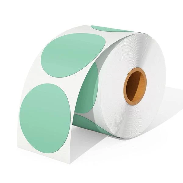 Munbyn Circle Thermal Labels|"2*2"Round Colored Thermal label for Custom Stickers|Custom Labels