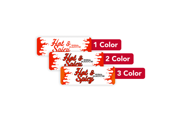 Taylor Corporation 1, 2 Or 3 Color Custom Printed Labels And Stickers, Rectangle, 1" x 3", Box Of 250