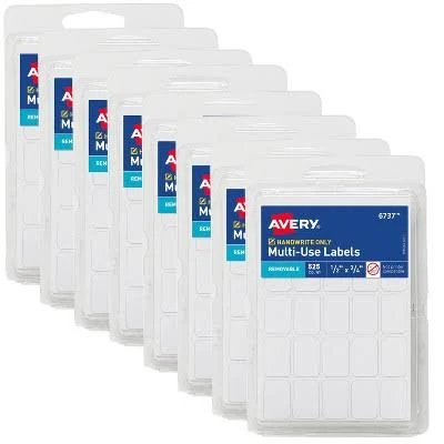 Avery Multi-Use Removable Labels 1" x 3" 8 Packs