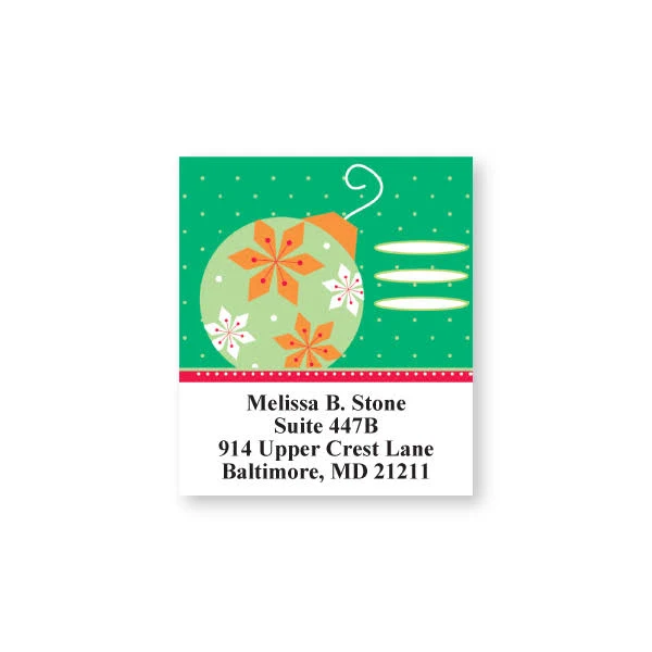 Deck the Halls Ornamental Sheeted Personalized Custom Return Address Labels