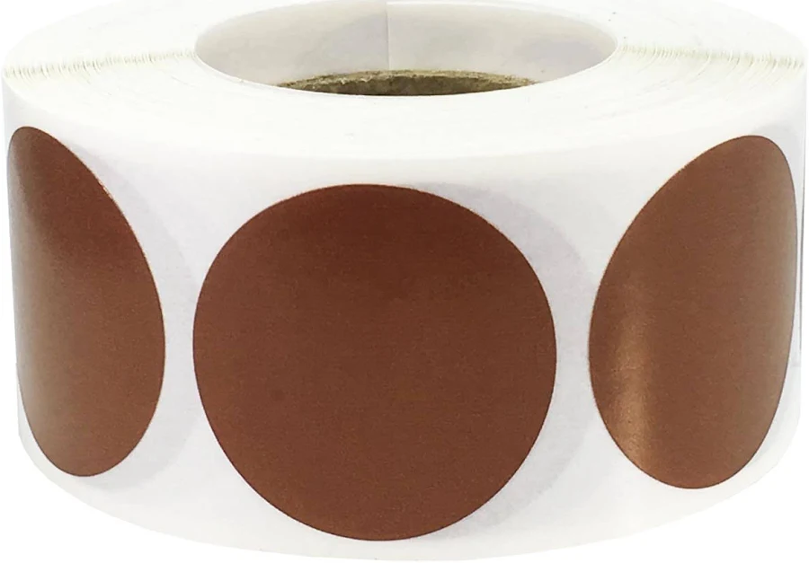 Rust Colored Labels 1" Round QTY 500 | Wholesale Labels | InStockLabels