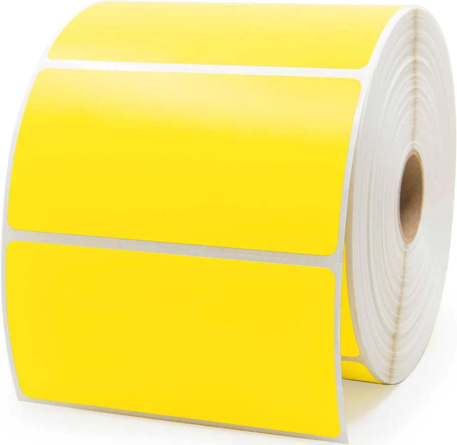 Zebra Yellow Labels 4" x 2" (LV-10010031Y) | Label Supplies From Label Value