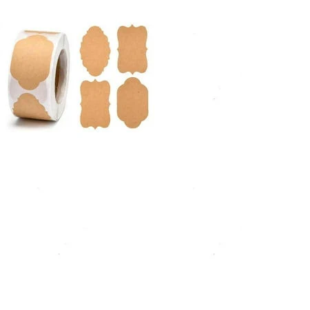 BurlyWood Self Adhesive Kraft Paper Label Tag Stickers