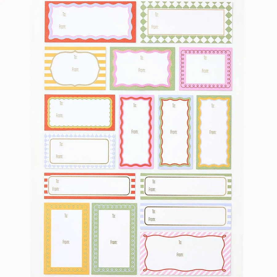 Groovy Frames Adhesive Labels Set of 48