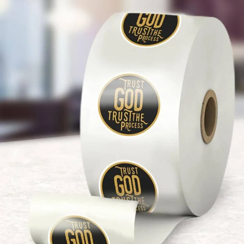 Clear Custom Clear Roll Labels-3x3