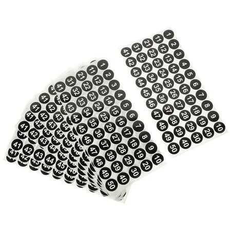 Soimiss 10 Sheets Adhesive Number Labels