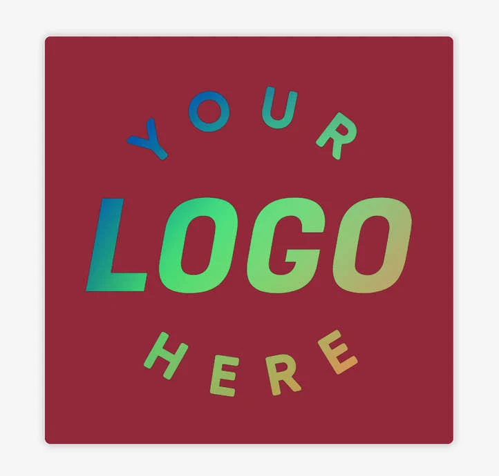 Custom Full Color 3" Square Roll Labels (Roll of 500) - Maroon- 1-Color Text or Art Design