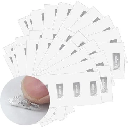 30 Pcs NFC Tags Sticker 0.83 inch0.43 inch Programmable Rewritable Ntag213 NFC Rfid Stickers Labels 137 Bytes Memory Adhesive Compatible with All NFC-