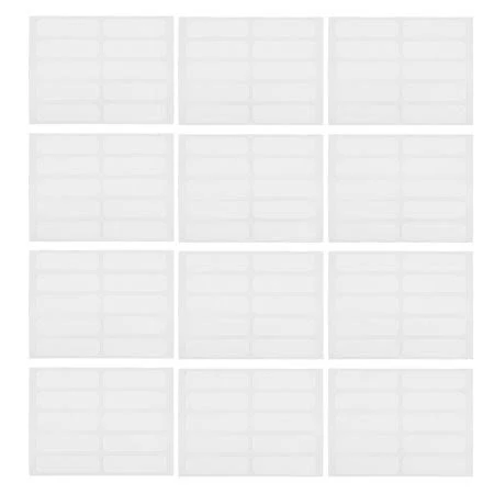 Healifty 200Pcs No Iron Clothing Label Maker Waterproof Writable Fabric Stickers for Sports Gear, White