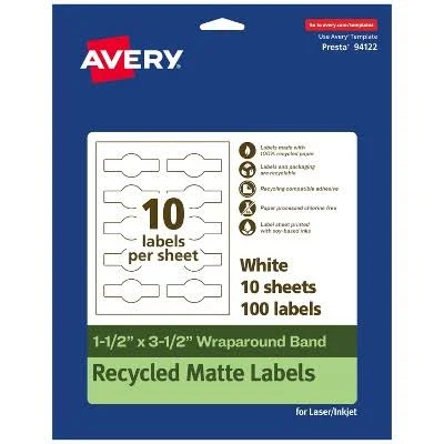 Avery EcoFriendly Wraparound Band Labels