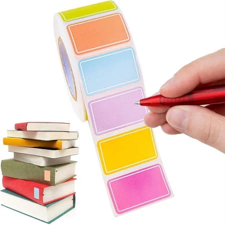 Stickers,colored Labels Tape Stickers Removable Moving Box Tags Rectangle Adhesive With Grip Solid Color Marker Organization Identification Tape For 