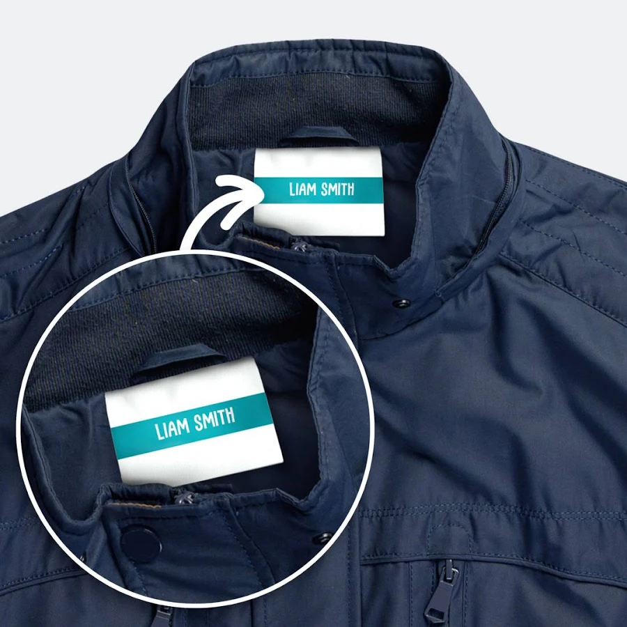 Personalized Large Wrap & Stick Clothing Labels