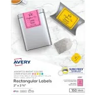Avery Printable Color Labels with Sure Feed and Easy Peel