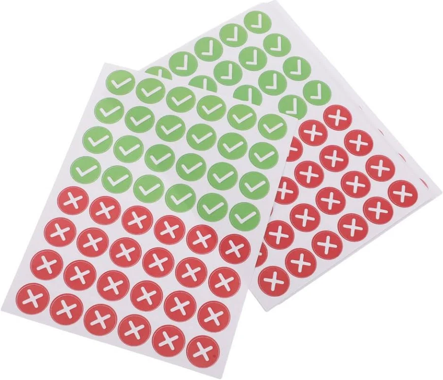 480pcs Self Adhesive Check Mark Stickers - Label Stickers