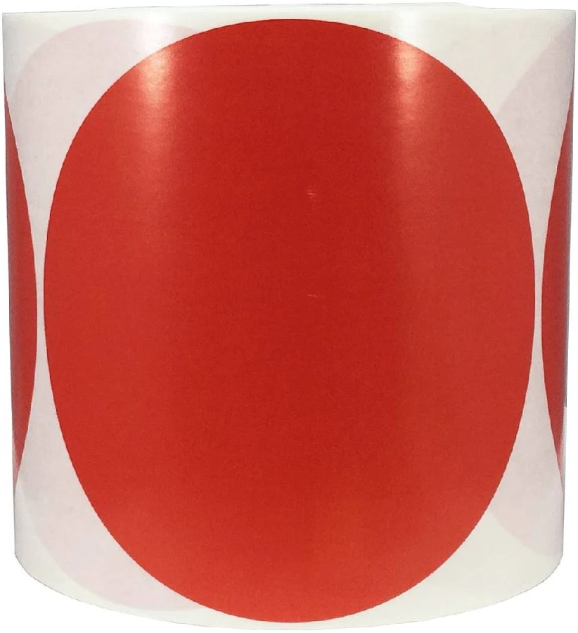 Red Stickers Large 5" Round QTY 500 | Wholesale Labels | InStockLabels