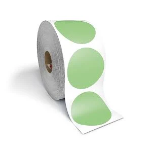 2” Circle Direct Thermal Perforated Stickers Labels