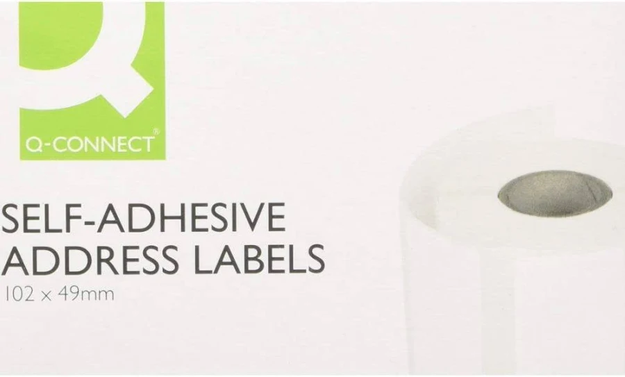 Q-Connect Adhesive Address Label Roll 102 x 49mm 0073024 80