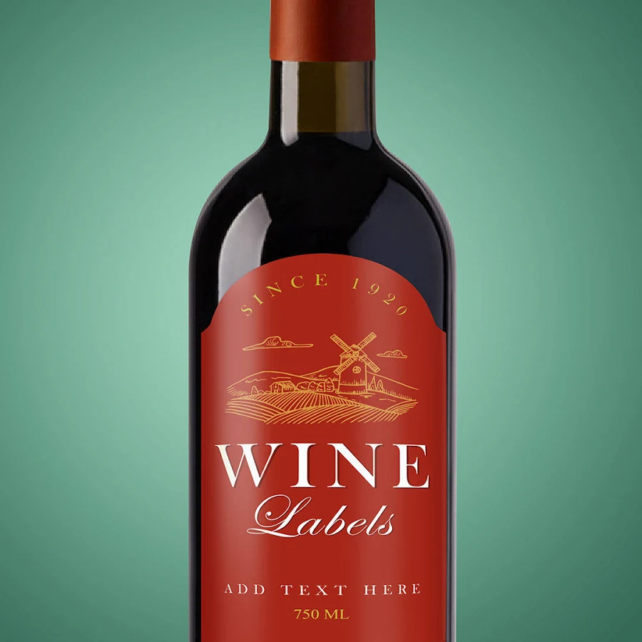 500 Custom Wine Labels | Upload Your Own Design - Custom Sticker Label Printing