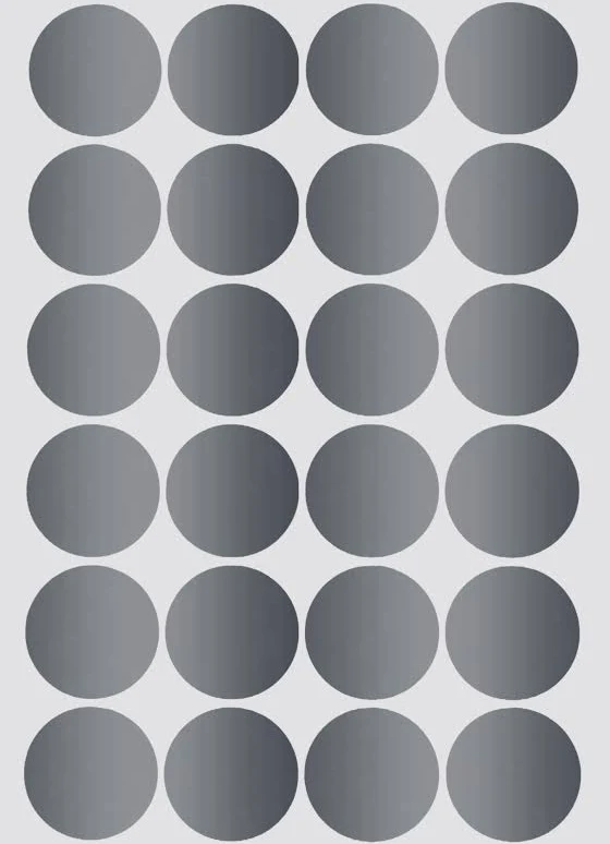 Royal Green Metallic Silver Dots 1 inch Round Label Dots 25mm 120 Pack