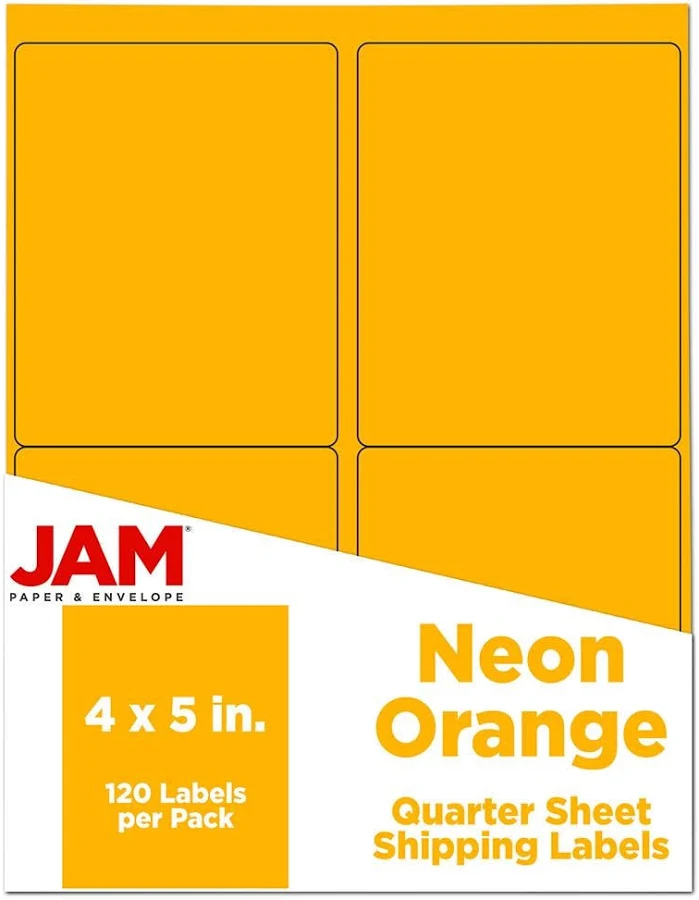 JAM Paper Shipping Address Labels 4 x 5