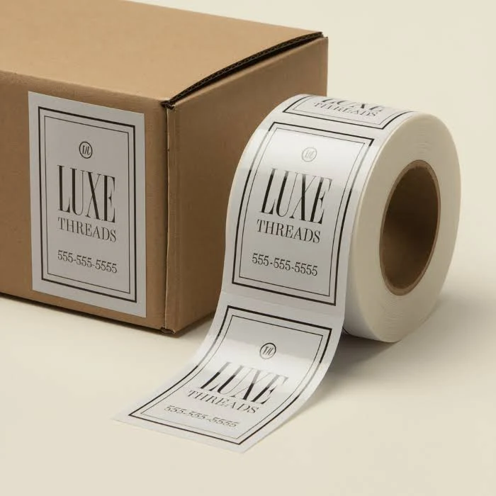 25 Custom Business Stickers and Labels - Shape: Rectangle - Glossy Adhesive Paper