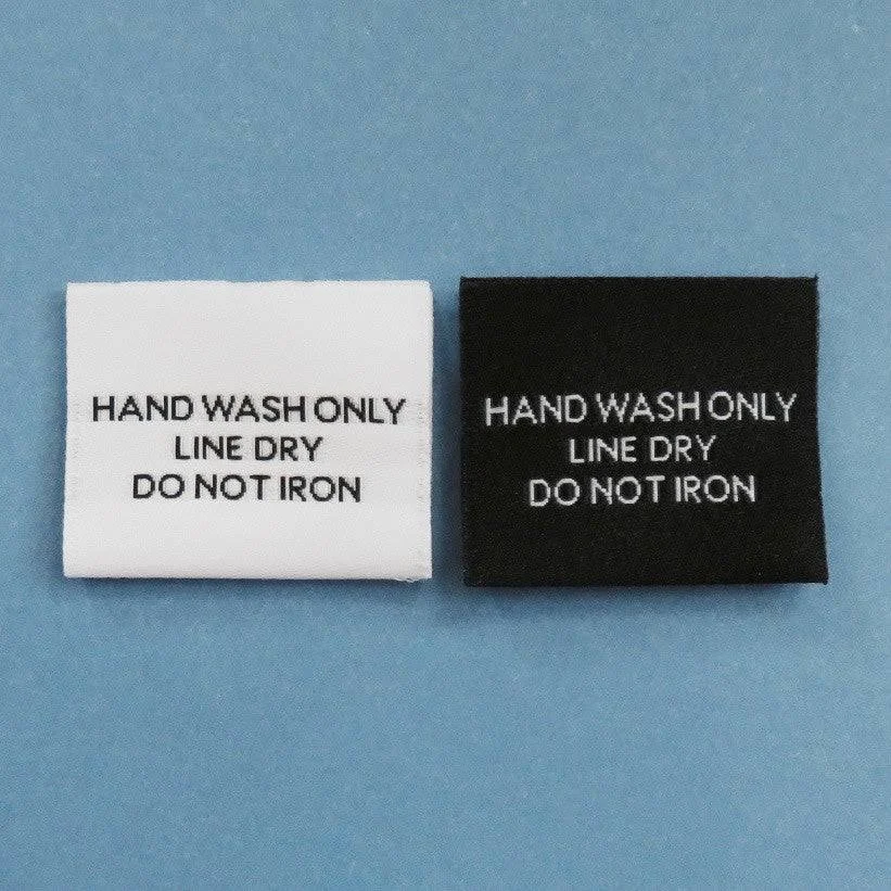 HAND WASH Only Garment Care Label