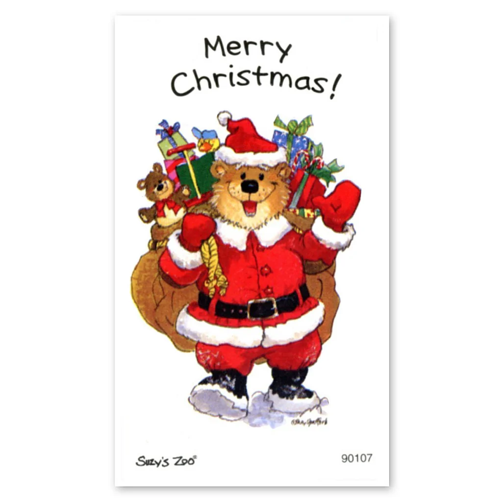 Merry Christmas Bear Stickers