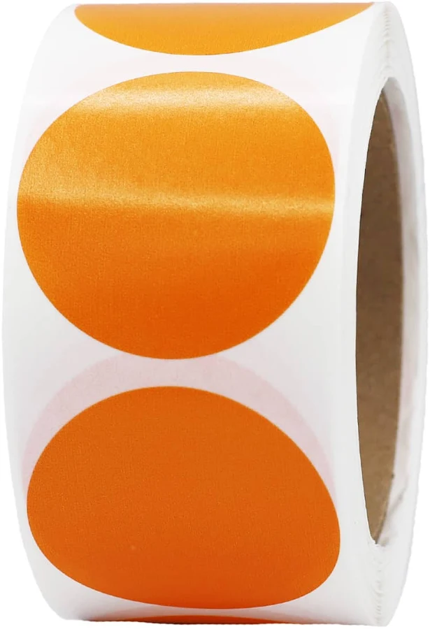 ChromaLabel Round Permanent Color-Code Dot Stickers