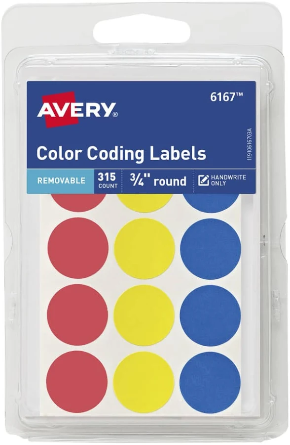 Avery? Removable Adhesive Color- Coding Labels