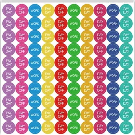 5 Sheets PVC Paper Stickers Self-adhesion Word 160x160mm Sticker