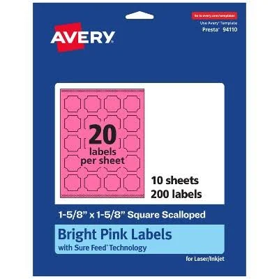 Avery Square Scalloped Labels