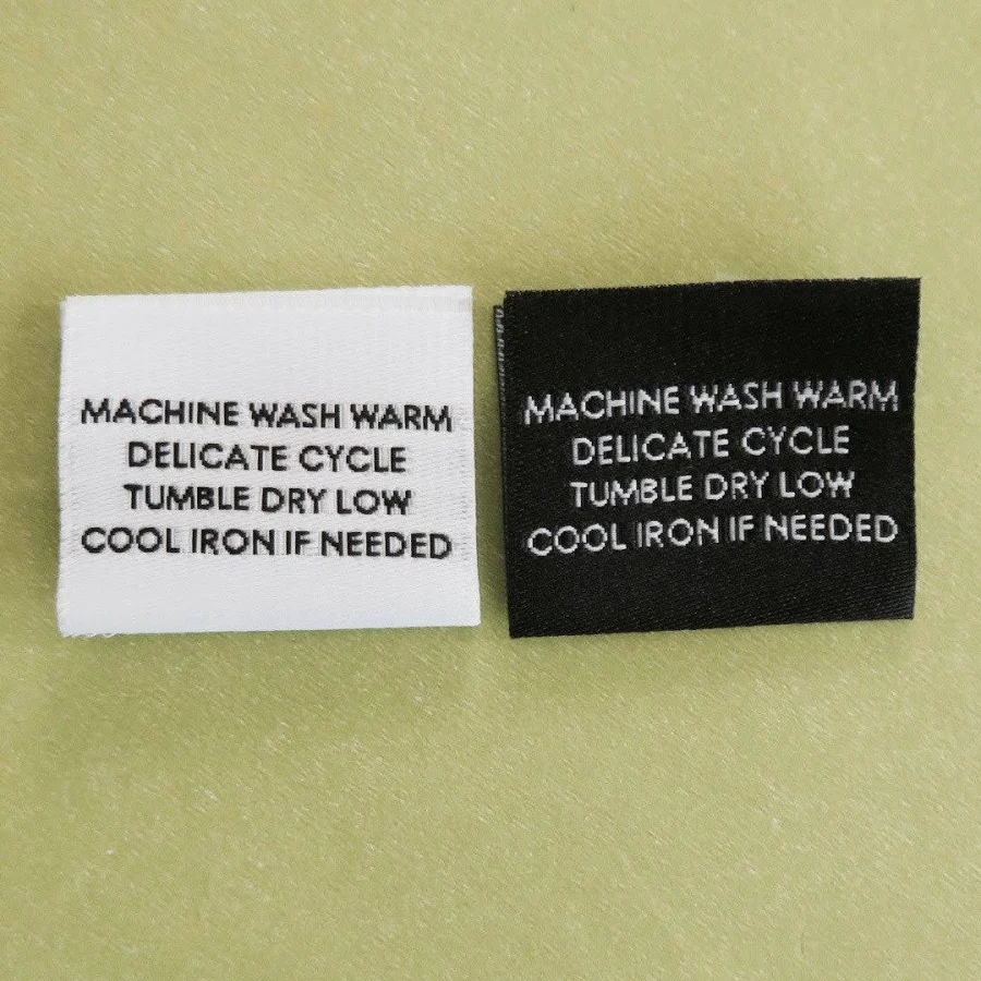 Machine Wash WARM Garment Care Label White 300 pcs