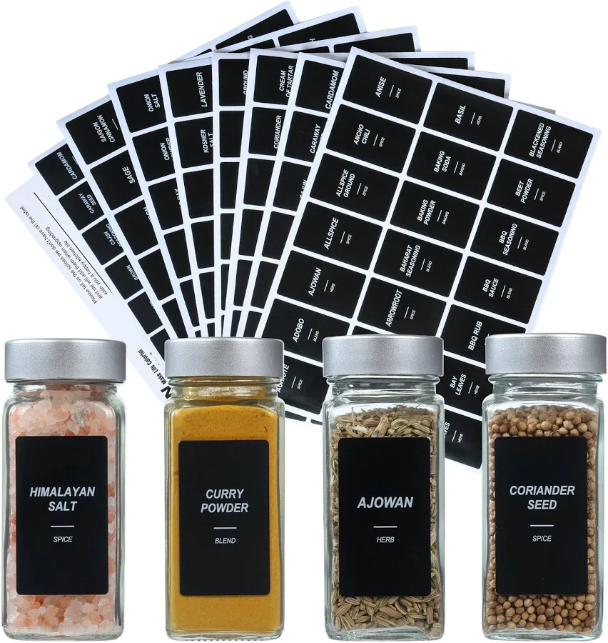 Talented Kitchen Spice Jar Labels 140 Pack