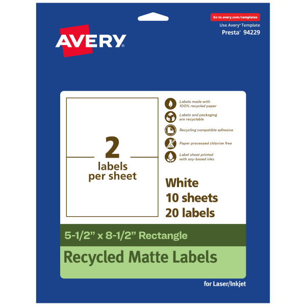 Avery EcoFriendly Rectangle Labels