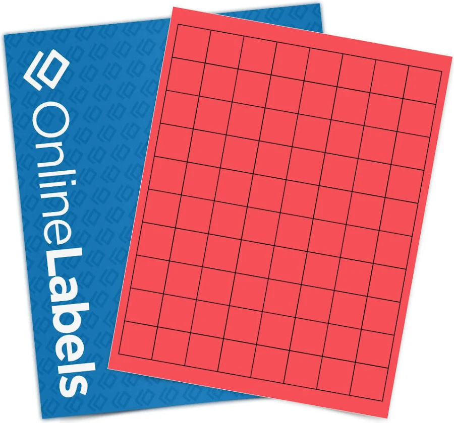 0.5" x 2.5" Labels, 1 Sheet, 100% Recycled White