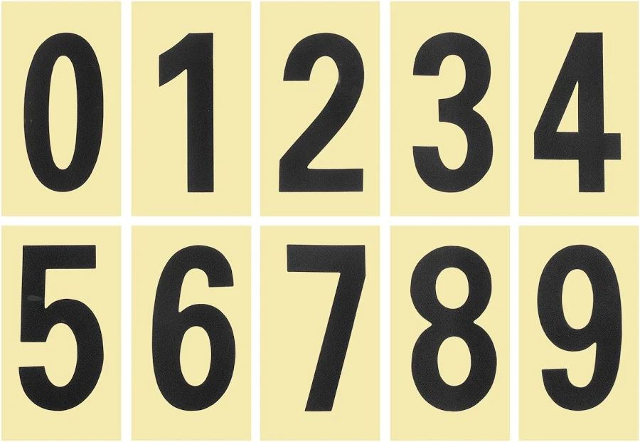Reflective Mailbox Numbers Sticker 0 9 Adhesive Address Number