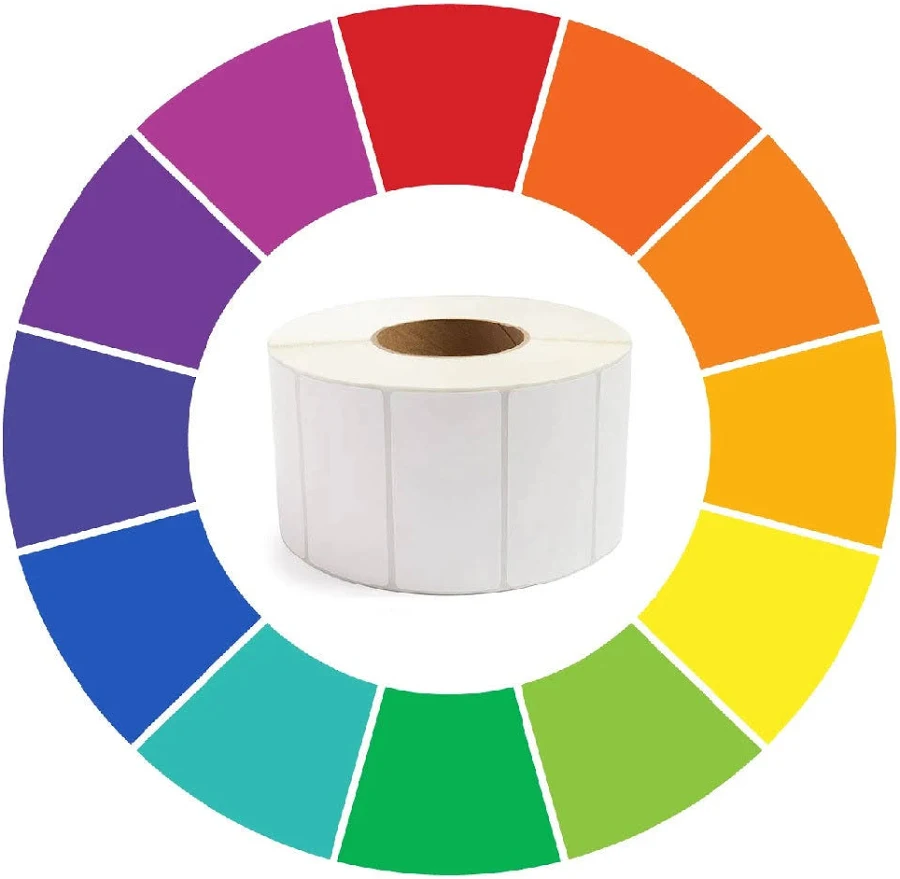 4" x COLORED Labels 3 INCH CORE Thermal