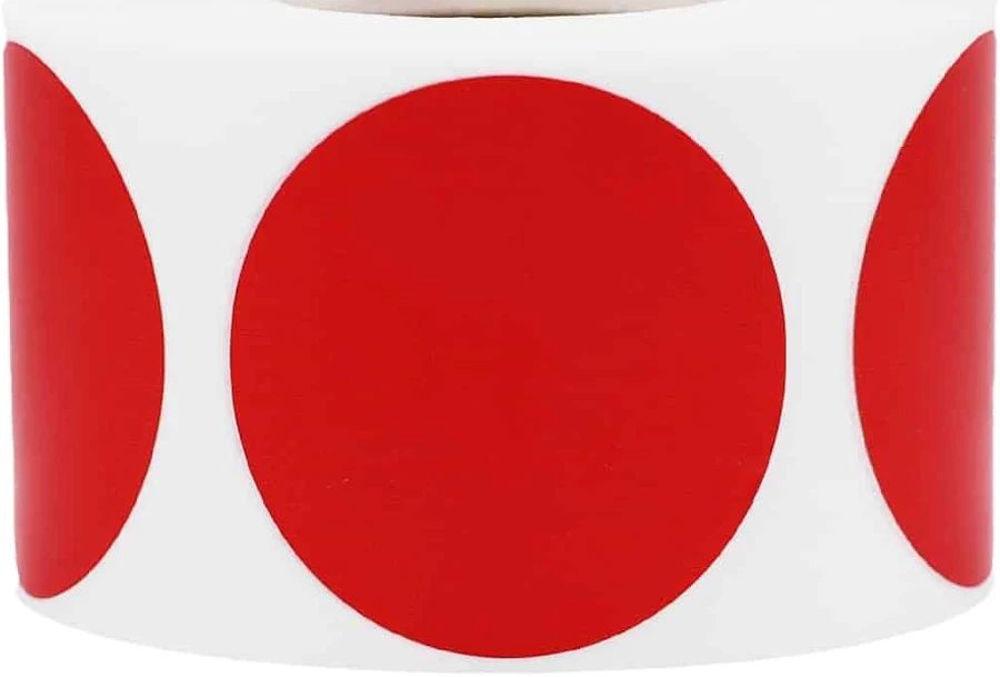Red Labels 1.5" Round QTY 500 | Wholesale Labels | InStockLabels